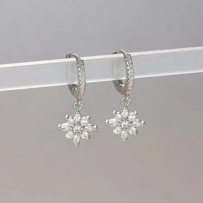 Classic Snowflake Drop Earrings
