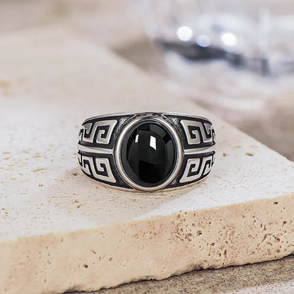 Silver ring with tiger's eye