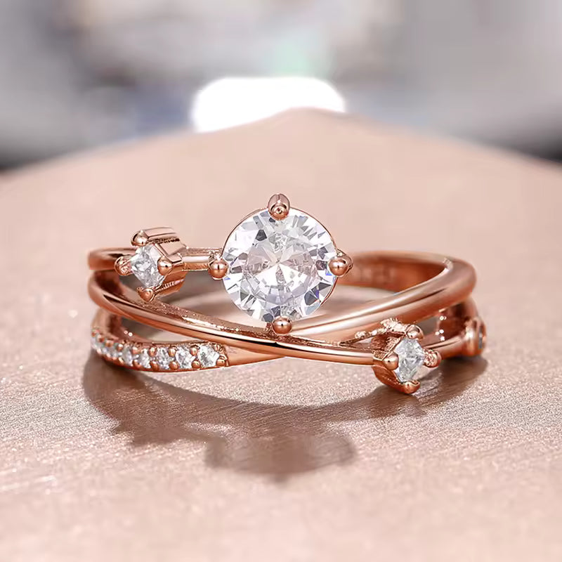 Hvidguld Zirkonia Stjernehimmel Ring