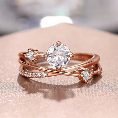 Hvidguld Zirkonia Stjernehimmel Ring