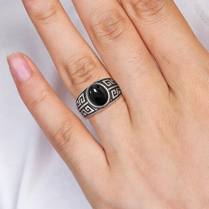 Silver ring with tiger's eye