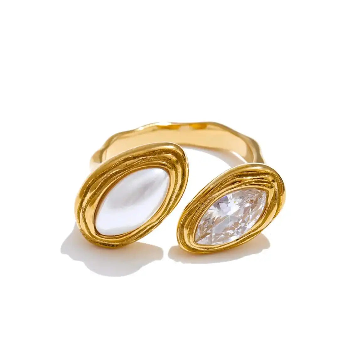 Dobbelt Marquise Bypass Ring