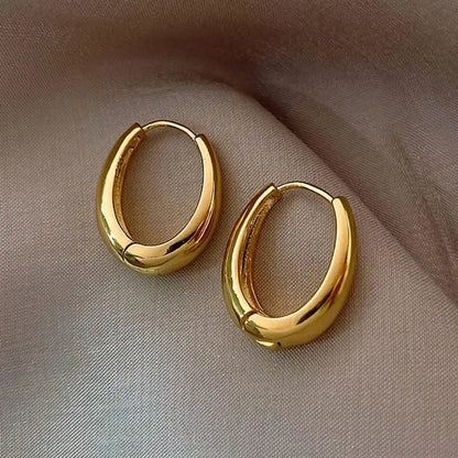 Classic gold hoop earrings