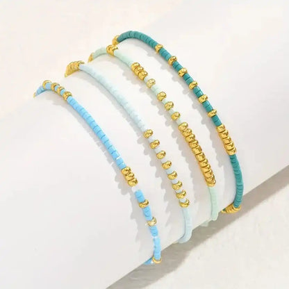 Smart Bohemian bracelet set with turquoise beads