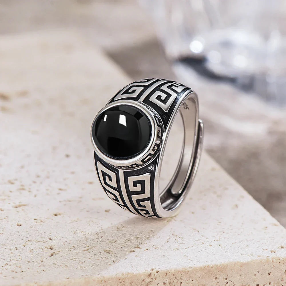 Silver ring with tiger's eye