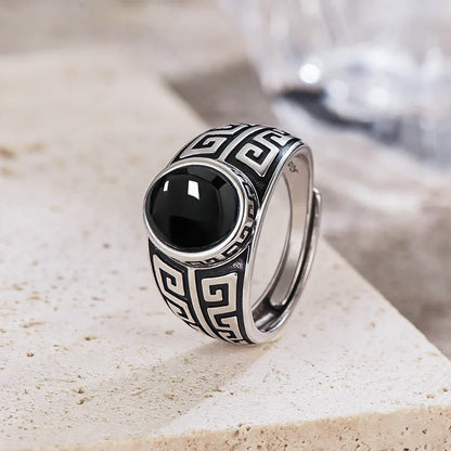 Silver ring with tiger's eye