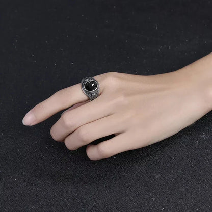 Sort Onyx Seglring