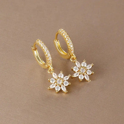 Classic Snowflake Drop Earrings