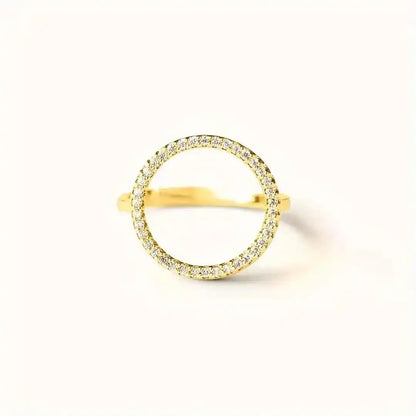 Rund Kubisk Zirkonia Ring
