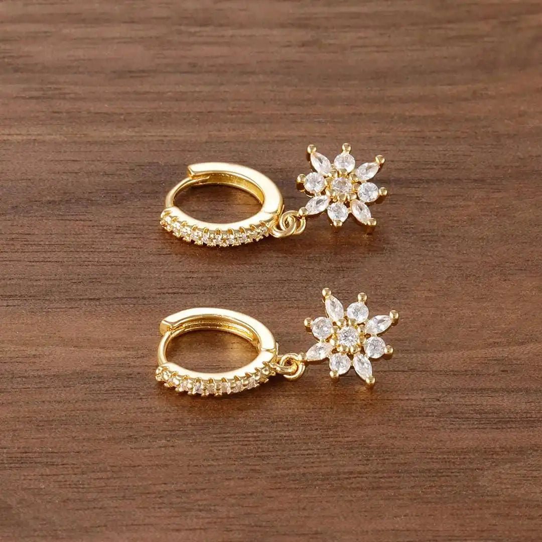 Classic Snowflake Drop Earrings