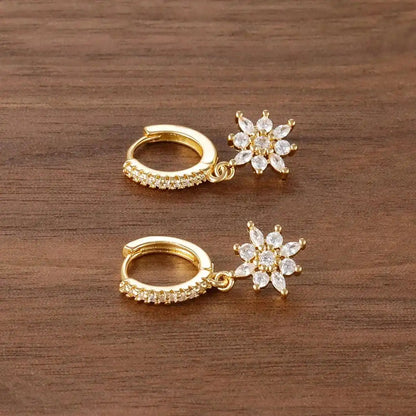 Classic Snowflake Drop Earrings