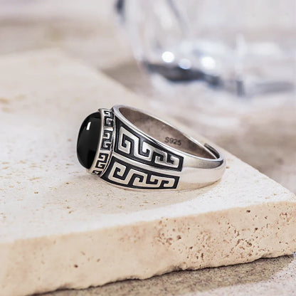 Silver ring with tiger's eye