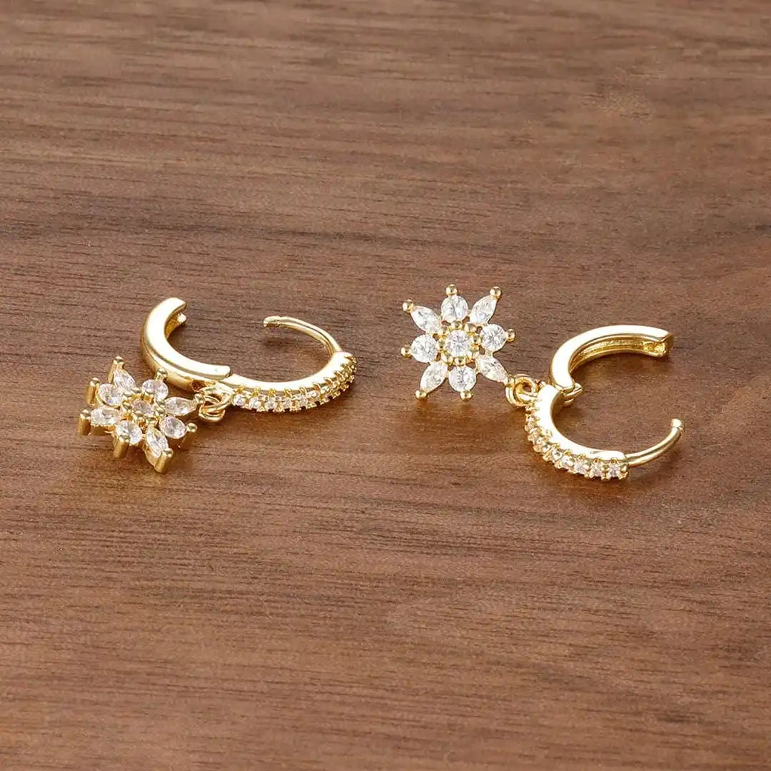Classic Snowflake Drop Earrings