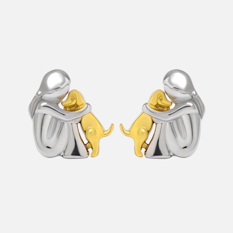 "Forever in Your Heart" Dog Hug Earrings