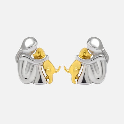 "Forever in Your Heart" Dog Hug Earrings