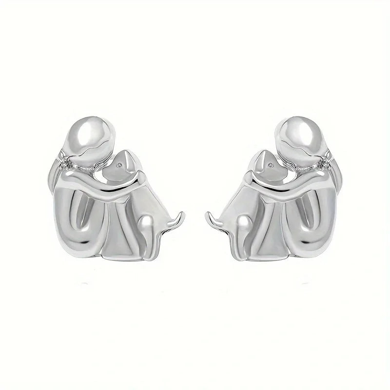 "Forever in Your Heart" Dog Hug Earrings