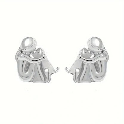 "Forever in Your Heart" Dog Hug Earrings