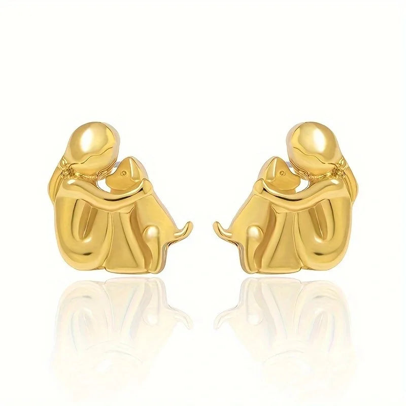 "Forever in Your Heart" Dog Hug Earrings