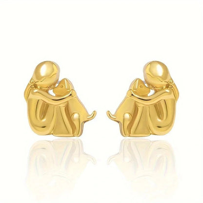 "Forever in Your Heart" Dog Hug Earrings
