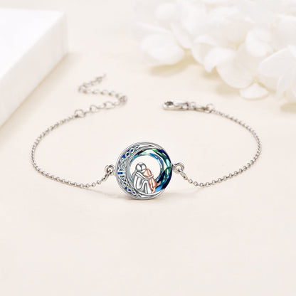 Adjustable Sterling Silver Dog Bracelet