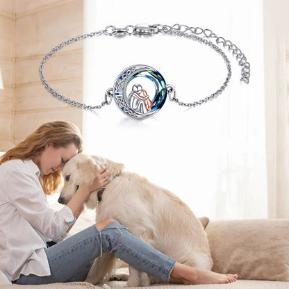 Adjustable Sterling Silver Dog Bracelet