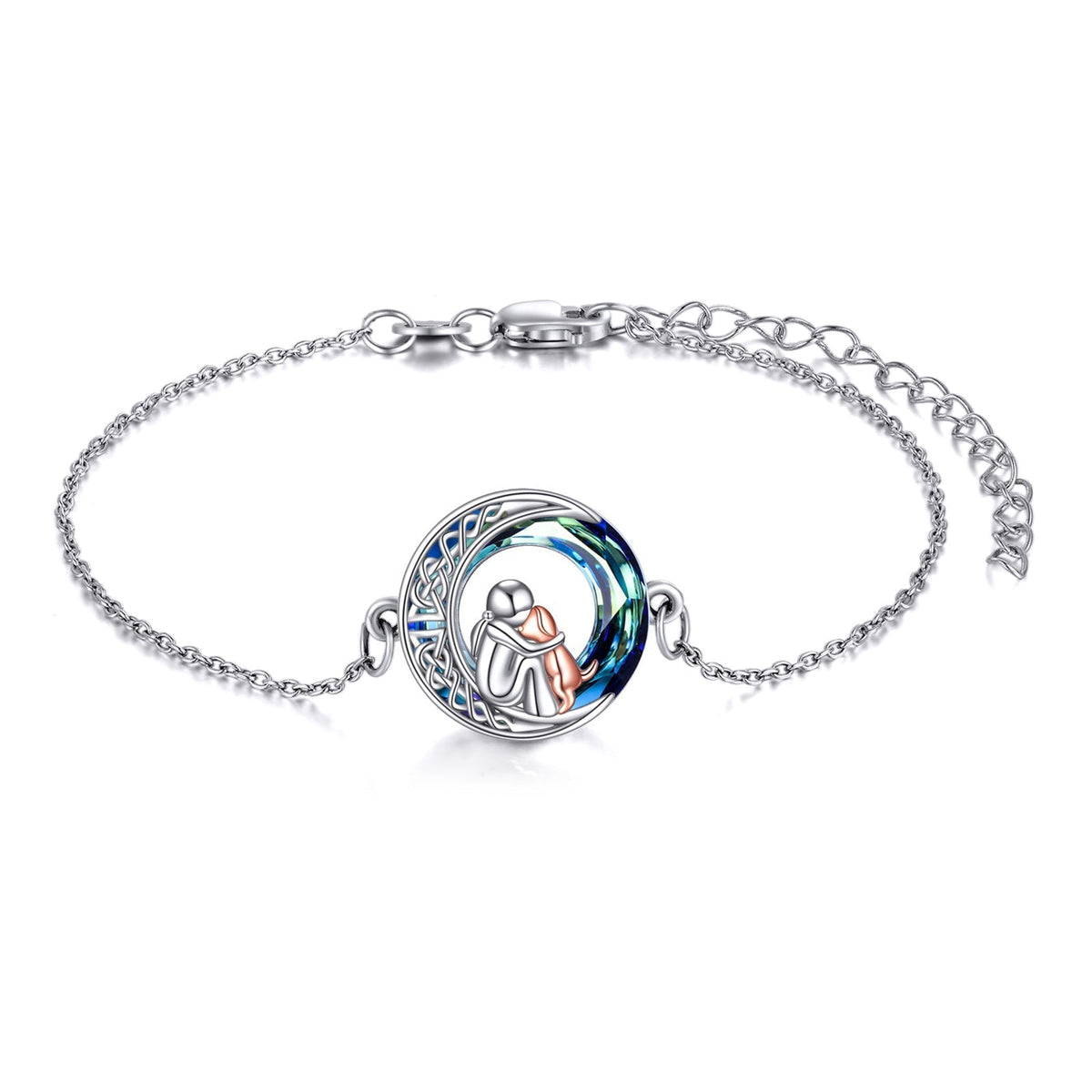 Adjustable Sterling Silver Dog Bracelet