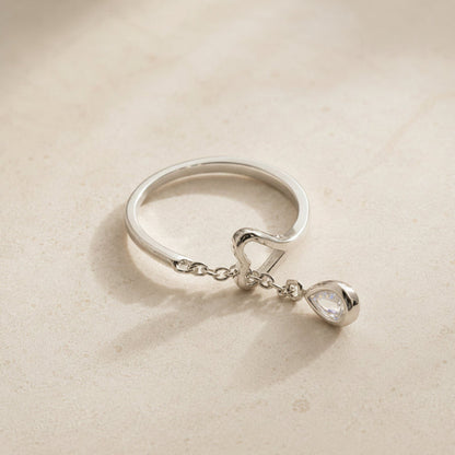 Exquisite Ring with Heart Pendant