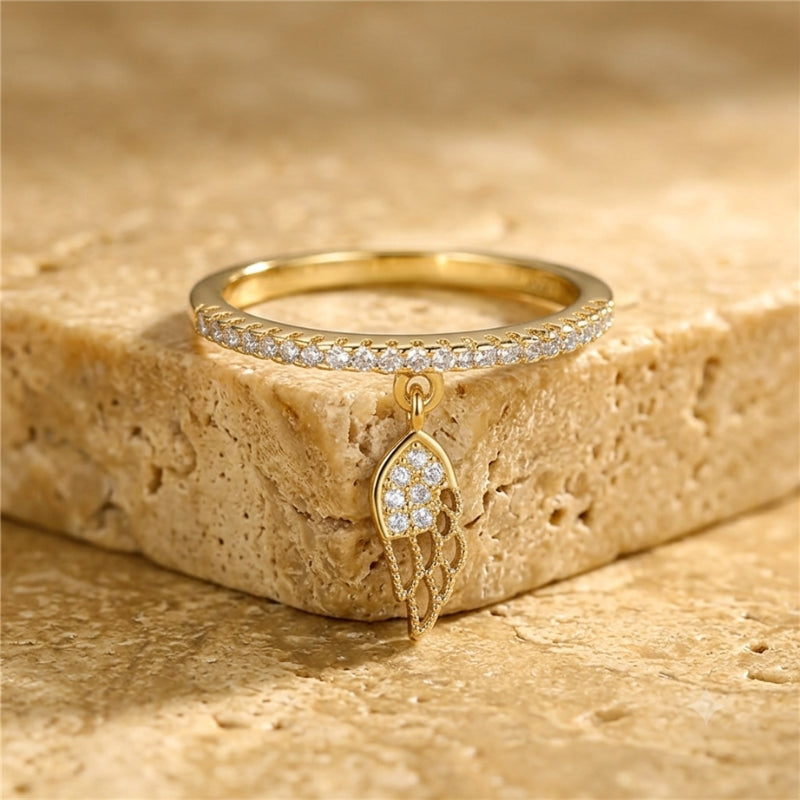 Timeless Angel Ring with Zirconia