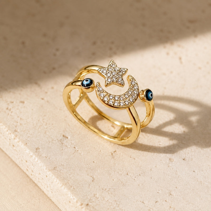 Dazzling Evil Eye Ring