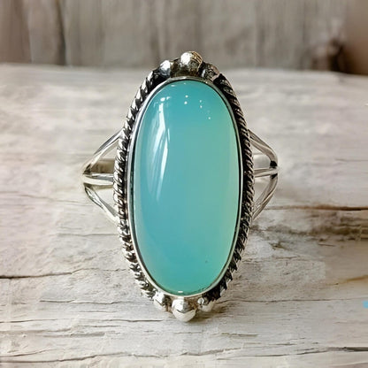 Vintage turquoise sterling silver statement ring