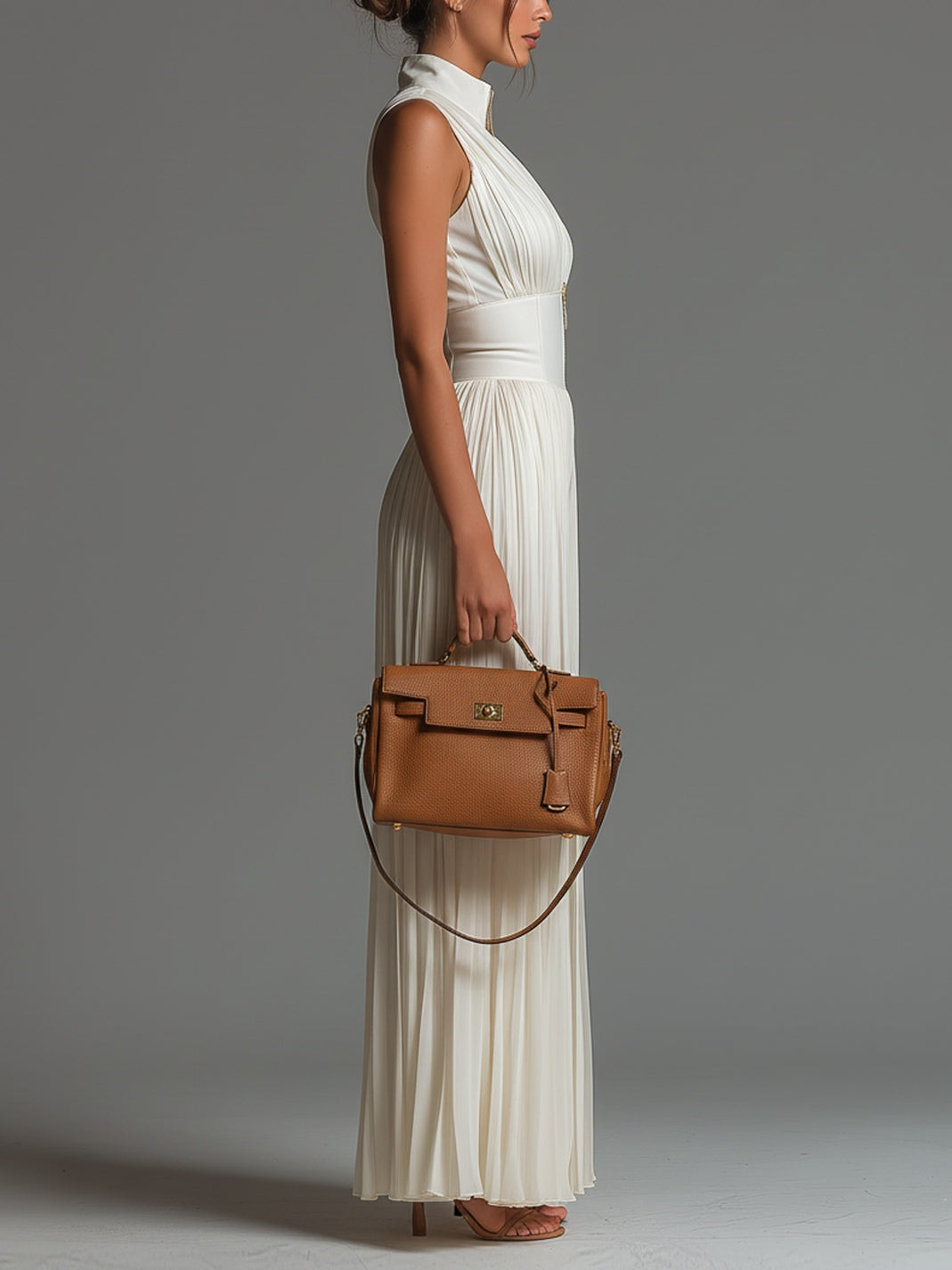ZSÓFIA JUMPSUIT – PLISSERET CHIFFON MED BLOMSTER