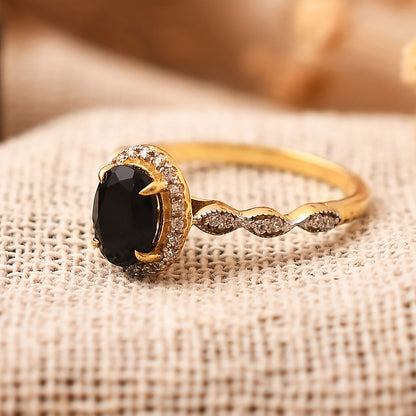 Luksuriøs Onyx Guldring