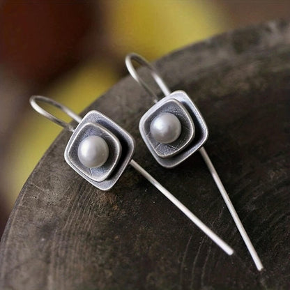 Modern beaded wire earrings