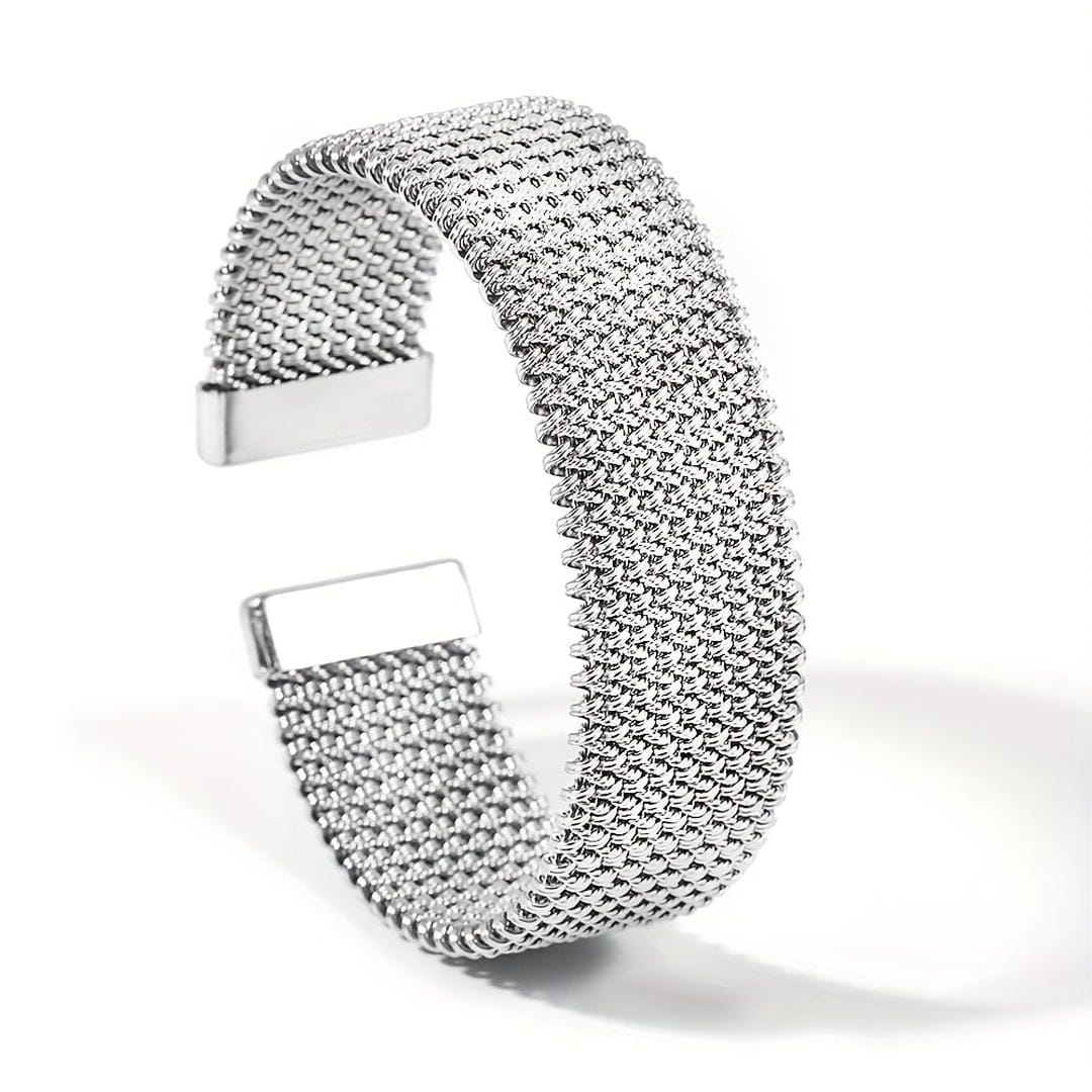 Vævet justerbart armbånd forgyldt