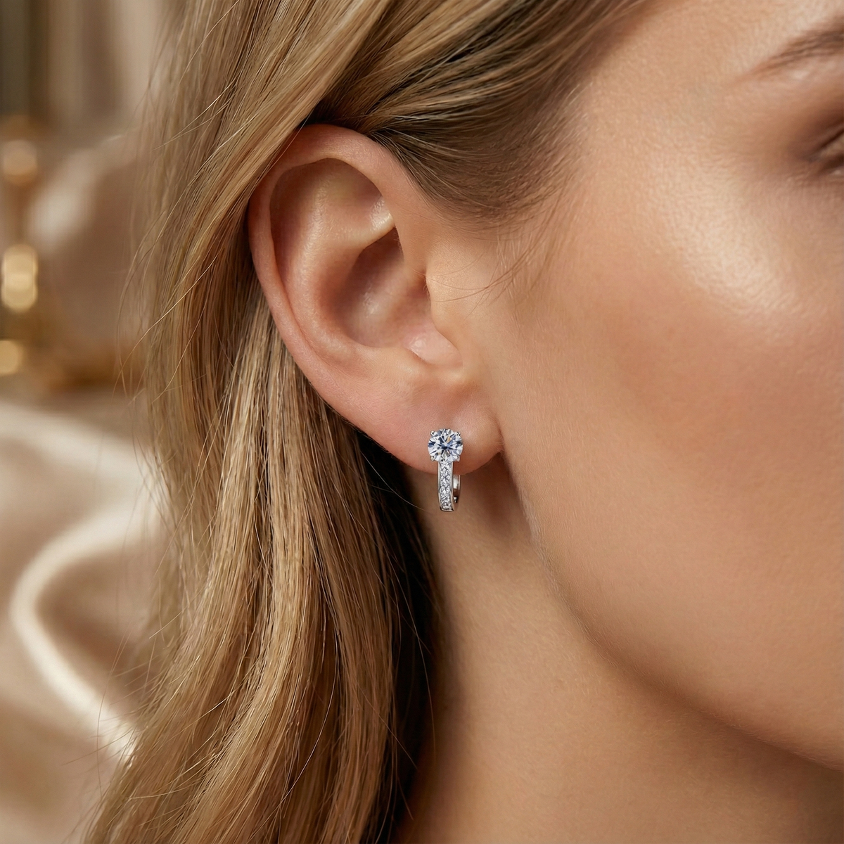 Huggies Moissanite Channel