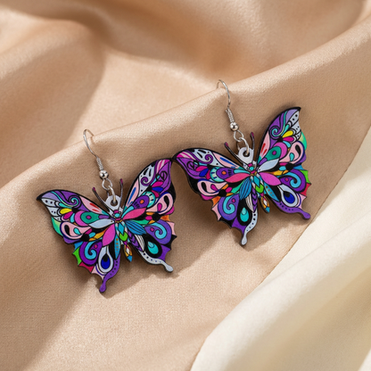 Colorful butterfly earrings for women