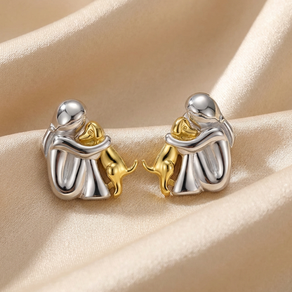 "Forever in Your Heart" Dog Hug Earrings