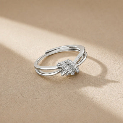 Shimmering Gold-Tone Zirconia Ring