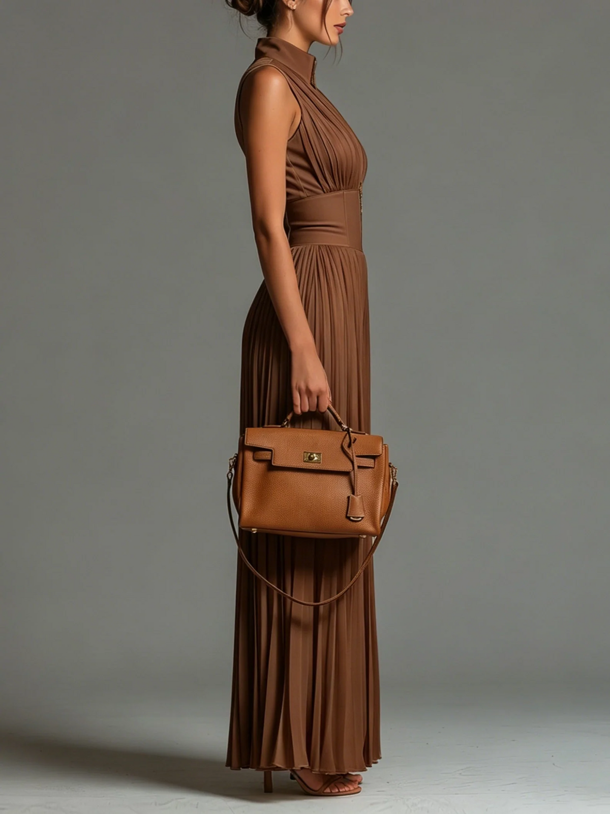 ZSÓFIA JUMPSUIT – PLISSERET CHIFFON MED BLOMSTER
