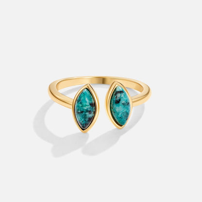 Adjustable Luxe Emerald Ring with Wrap