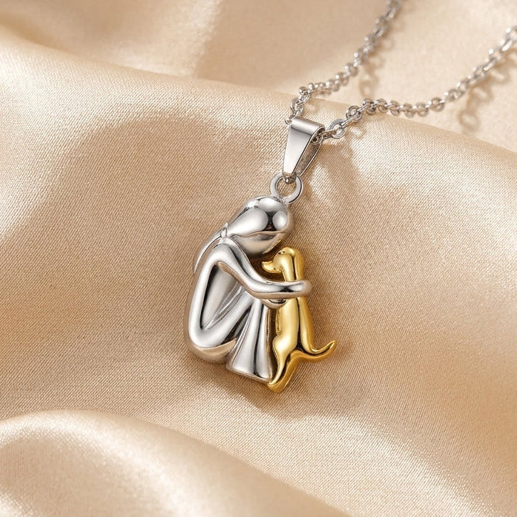 "Forever in Your Heart" necklace with dog paw pendant