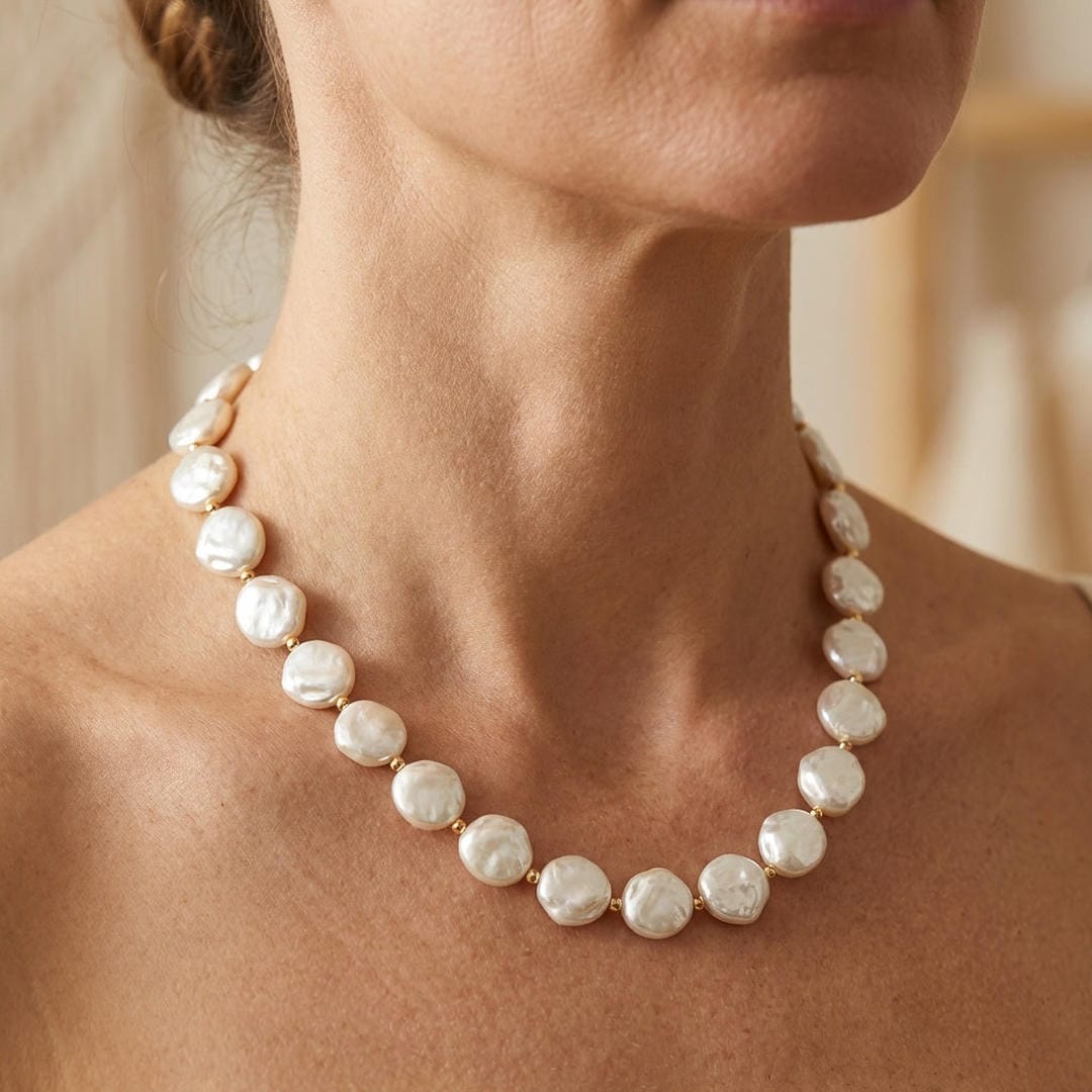 Baroque Coin Pearl Necklace