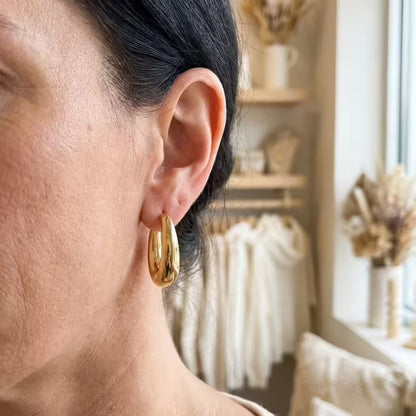 Classic gold hoop earrings