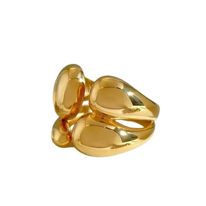 To-tonet guld sølv stabelbar ring