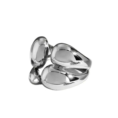To-tonet guld sølv stabelbar ring