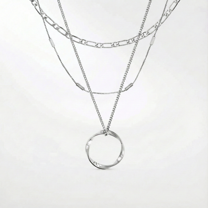 Open three-strand necklace
