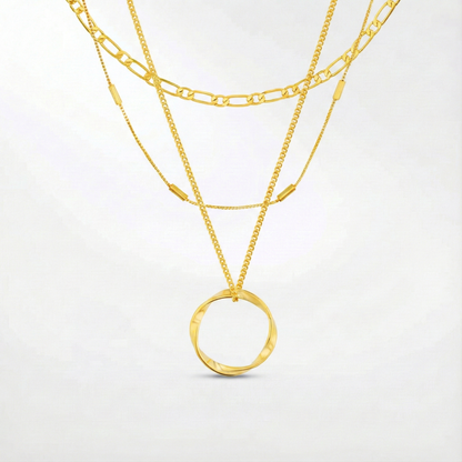 Open three-strand necklace