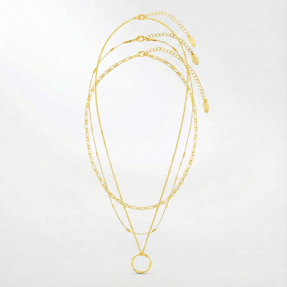Open three-strand necklace