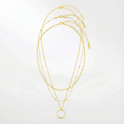 Open three-strand necklace